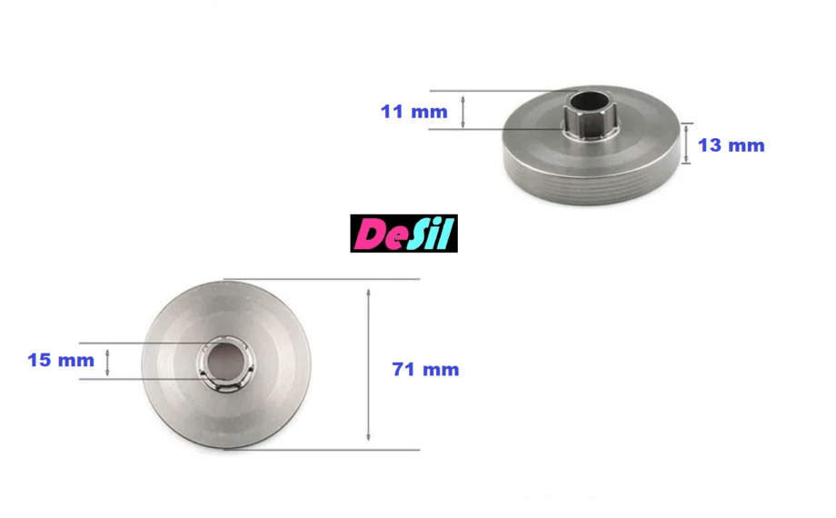 Conjunto Tambor com Coroa 3/8 para Motosserras 45 /52 cc - Com Rolamento