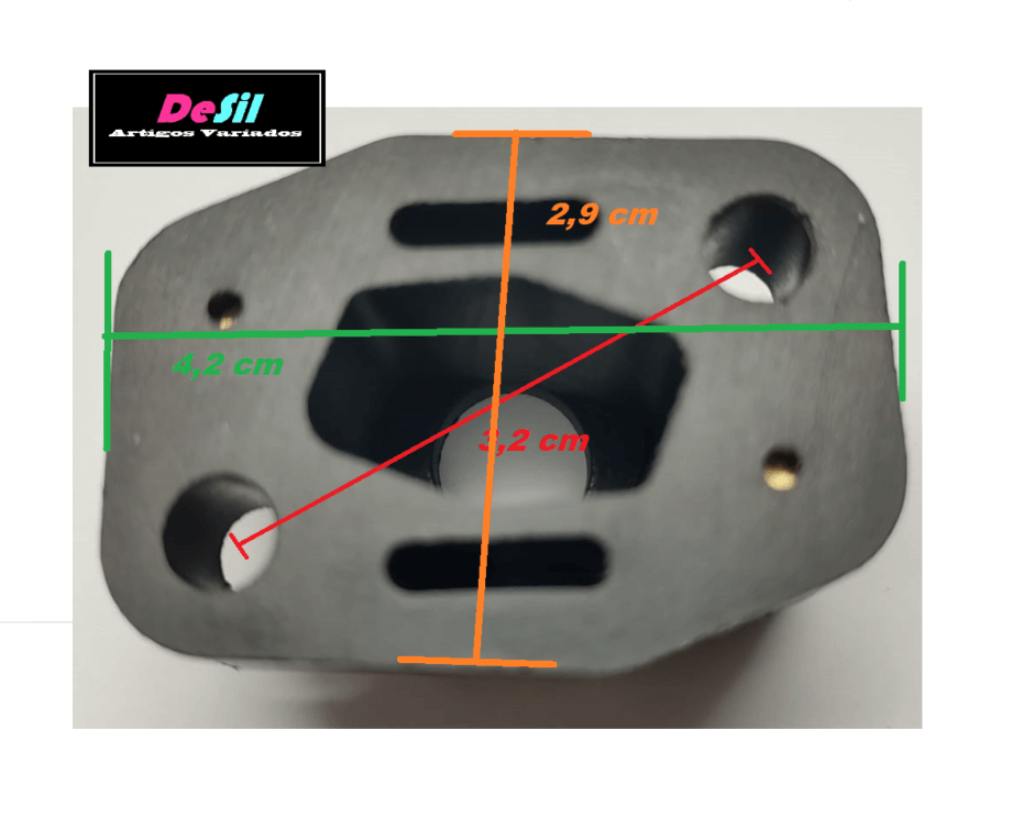 Flange / Brida / Conexão do carburador para Roçadeiras 26 cc